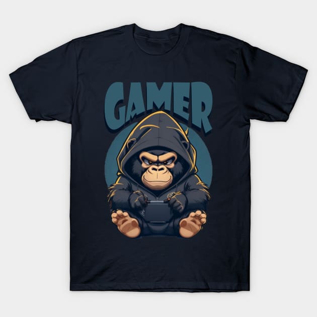 gorilla gamer T-Shirt by AOAOCreation